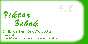 viktor bebok business card